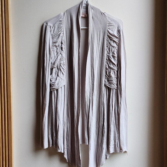 Philosophy Light Gray Open Jersey Cardigan Size Small - Picture 7 of 14